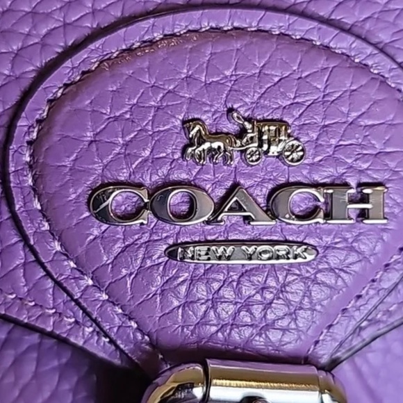 COACH CL408 Amelia Lilac Pebbled Leather Mini Backpack main image 7
